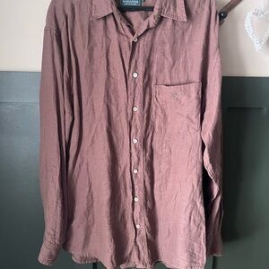 Rodd & Gunn Casual Button Down linen Shirt in Earthy Brown